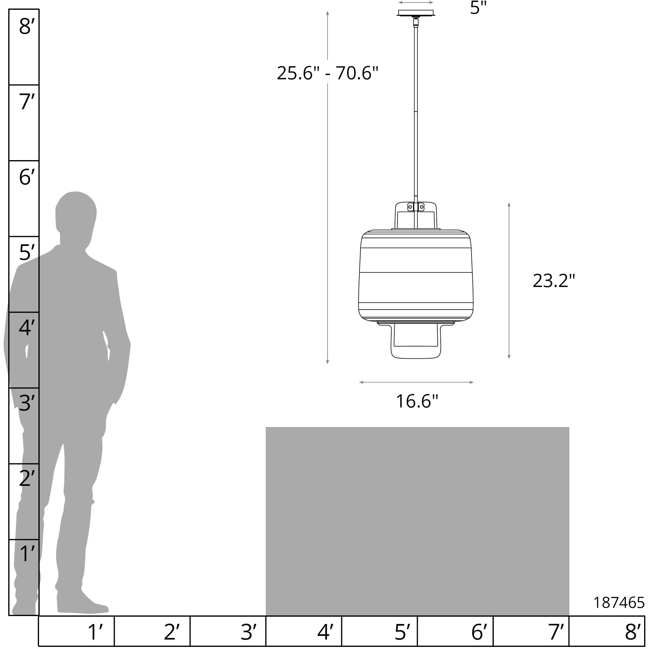 Dane 1 Light 16.6 inch Dark Smoke Hanging Lantern Ceiling Light in Clear