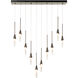 Lilium 10 Light 44.5 inch Dark Smoke Linear Pendant Ceiling Light