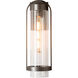 Alcove 1 Light 19.6 inch Coastal Dark Smoke Outdoor Sconce in Clear, Medium