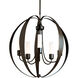 Pomme 5 Light 30.4 inch Oil Rubbed Bronze Outdoor Pendant in Opal