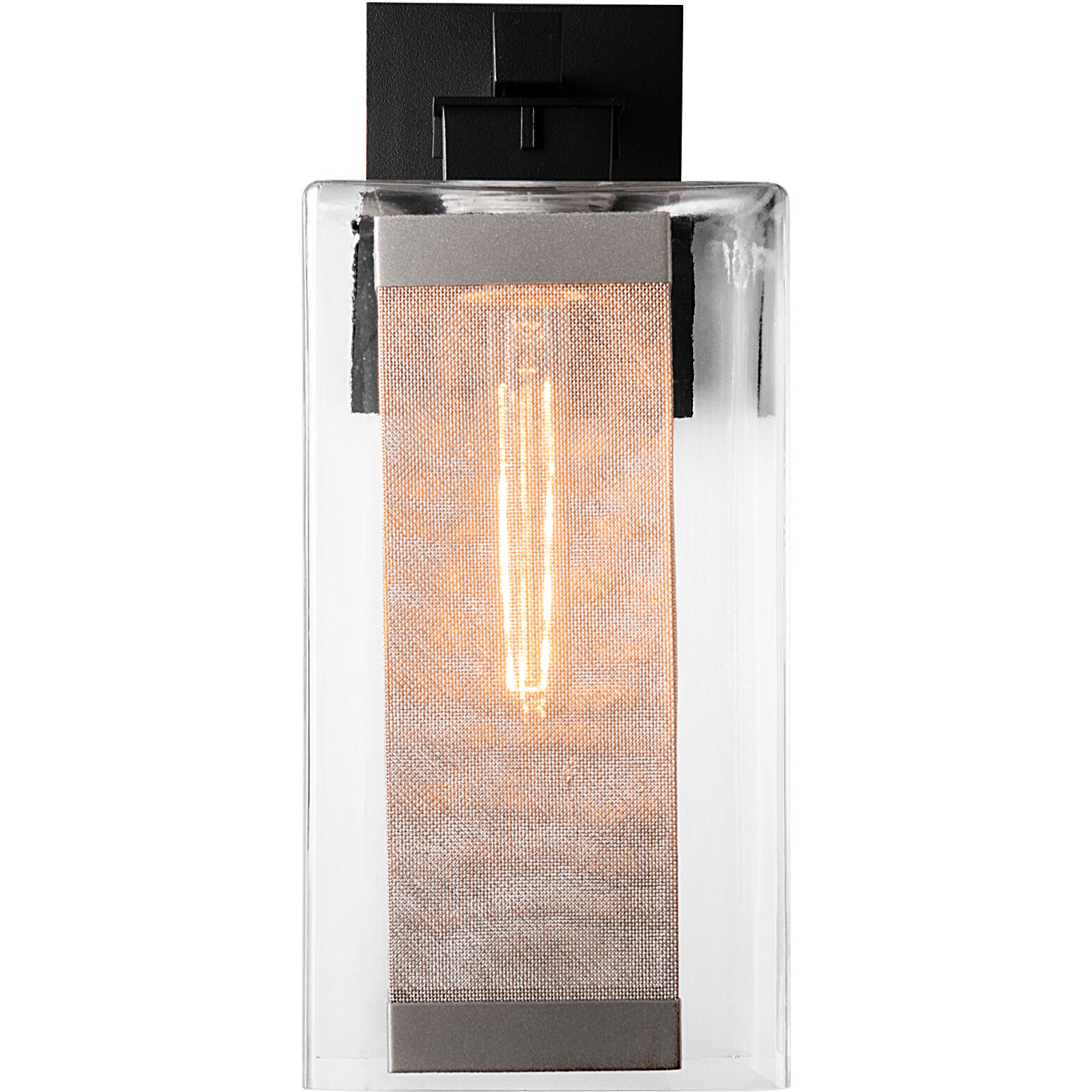 Polaris 1 Light 16.4 inch Coastal Black and Coastal Silver Outdoor Sconce, Large