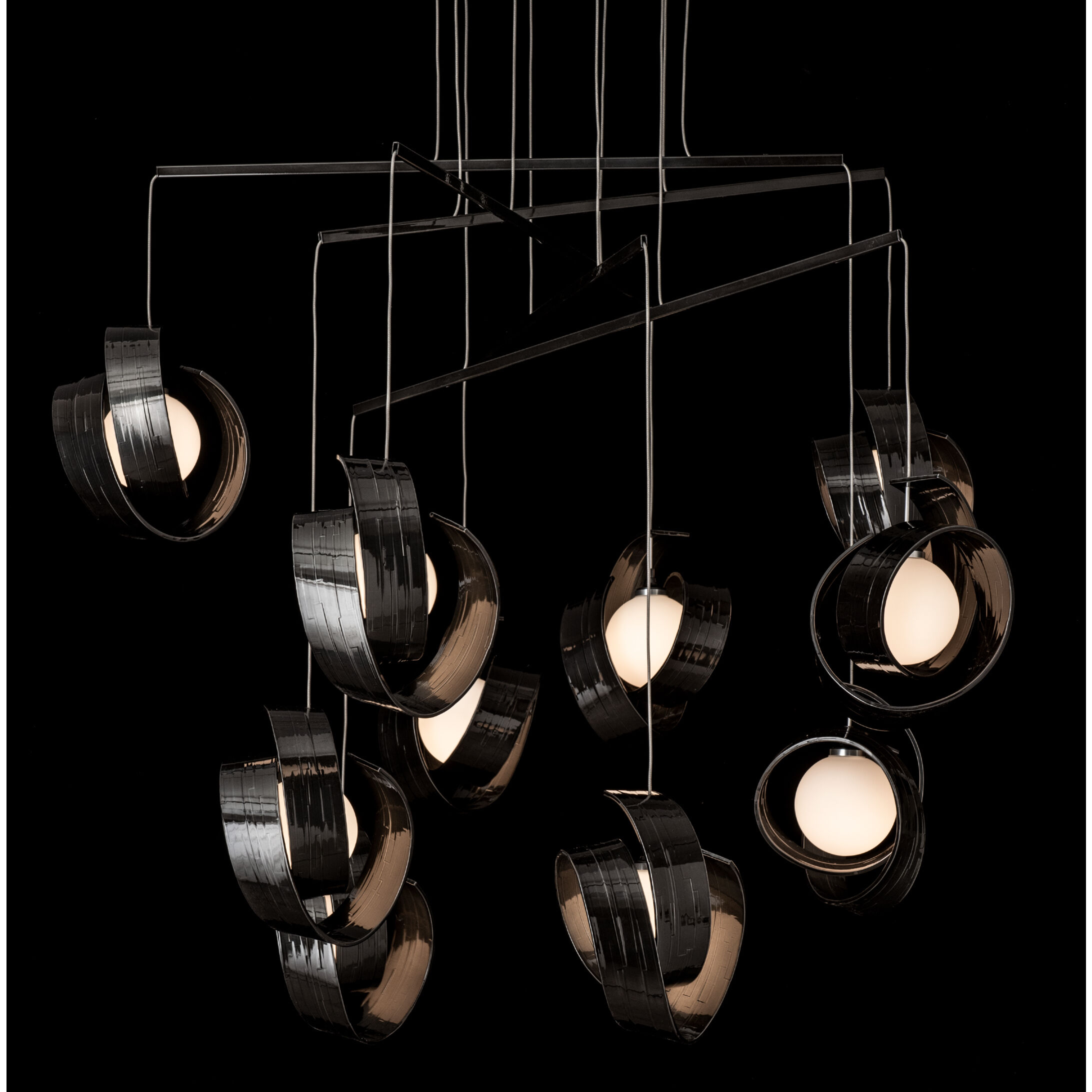Riza 10 Light 41 inch Ink Mobile Pendant Ceiling Light