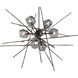 Griffin 6 Light 39.2 inch Oil Rubbed Bronze Pendant Ceiling Light in Cool Grey