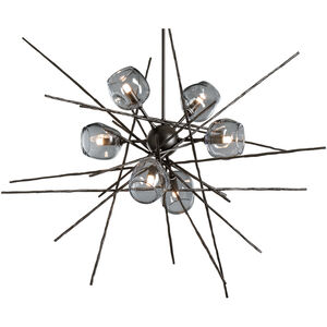 Griffin 6 Light 39.2 inch Oil Rubbed Bronze Pendant Ceiling Light in Cool Grey