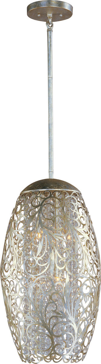 Arabesque 6 Light 13 inch Golden Silver Single Pendant Ceiling Light