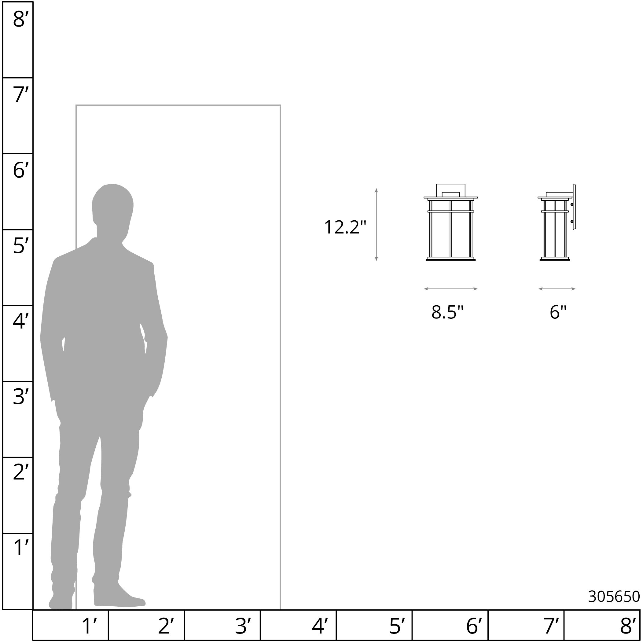 Province 1 Light 12.2 inch Coastal Black Outdoor Sconce