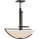 Ondrian 3 Light 26 inch Oil Rubbed Bronze Pendant Ceiling Light in Opal