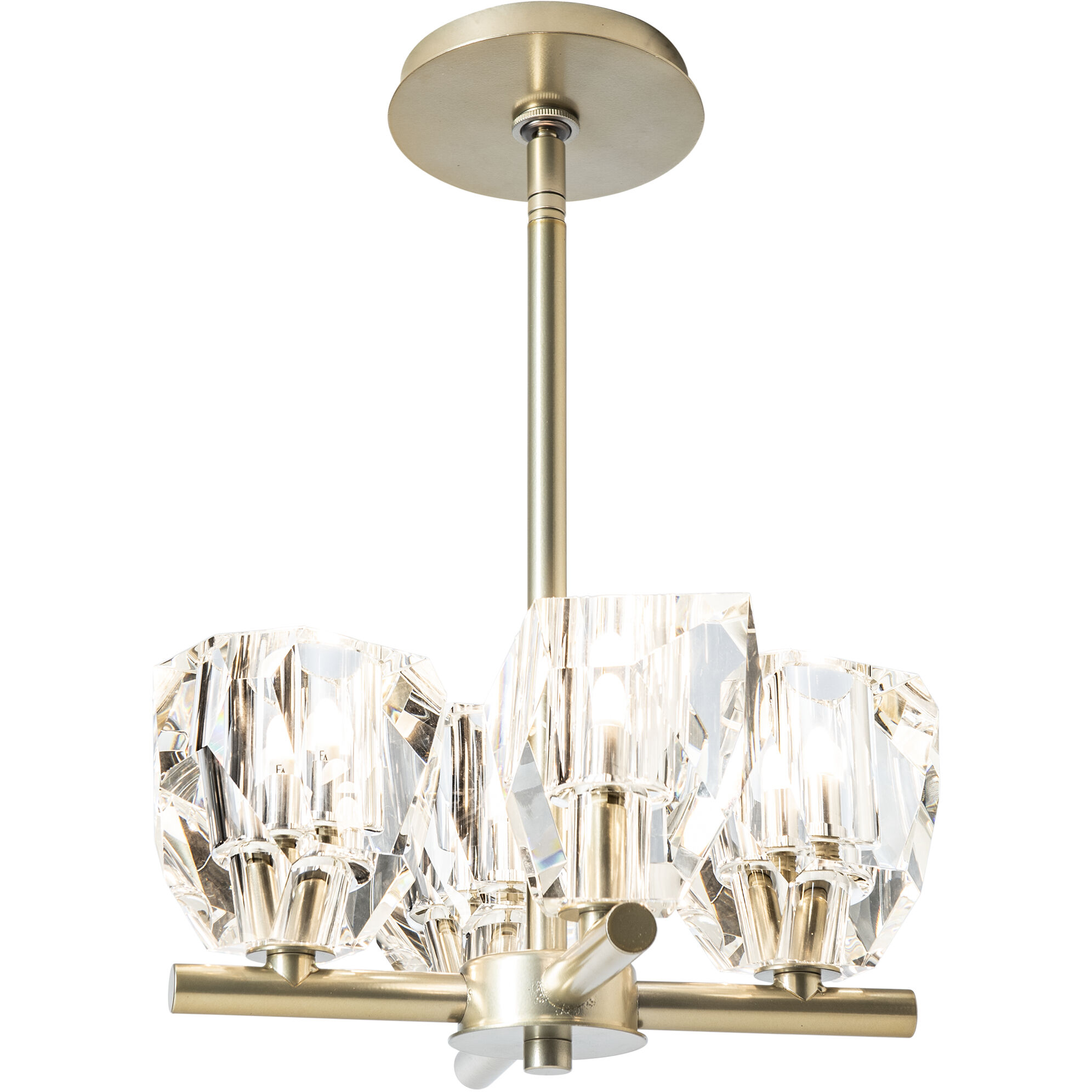 Gatsby 4 Light 11.6 inch Modern Brass Semi-Flush/Pendant Ceiling Light