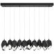 Chrysalis 10 Light 9.8 inch Black Pendant Ceiling Light in Black Crystal, Large