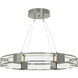 Aura 6 Light 28.9 inch Sterling Pendant Ceiling Light in Seeded Clear