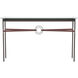 Equus 54 X 14 inch Oil Rubbed Bronze and Oil Rubbed Bronze Console Table in Leather British Brown
