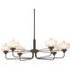 Nola 6 Light 42.4 inch Bronze Pendant Ceiling Light in Clear with Frost