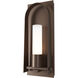 Triomphe 1 Light 16 inch Coastal Bronze Outdoor Sconce in Opal, Small