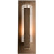 Vertical Bar 1 Light 15 inch Coastal Bronze Outdoor Sconce, Small