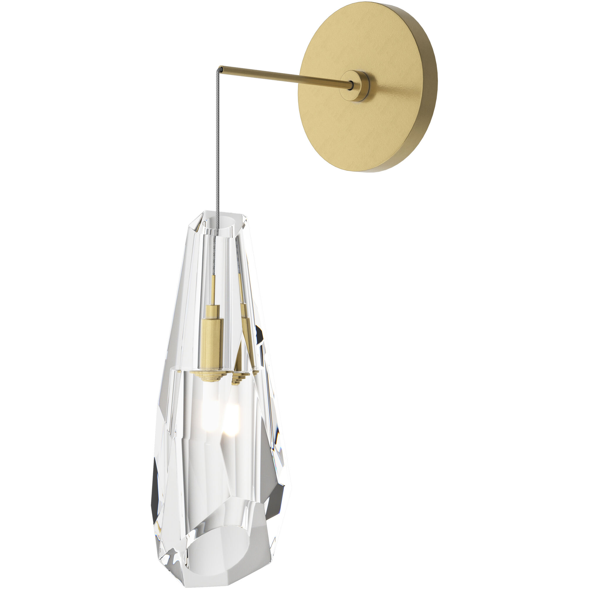 Luma 1 Light 5.5 inch Modern Brass Sconce Wall Light, Low Voltage