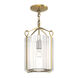 Bow 1 Light 9.8 inch Modern Brass Semi-Flush Ceiling Light in Clear