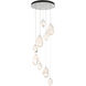 Chrysalis 9 Light 20.5 inch White Pendant Ceiling Light in White Crystal, Long