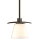Wren 1 Light 5.1 inch Ink Mini Pendant Ceiling Light in Opal