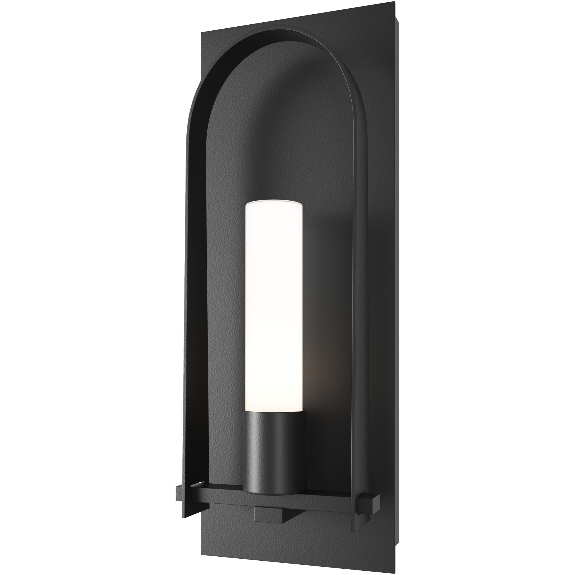 Triomphe 1 Light 24 inch Coastal Black Outdoor Sconce in Opal, Medium