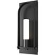 Triomphe 1 Light 24 inch Coastal Black Outdoor Sconce in Opal, Medium