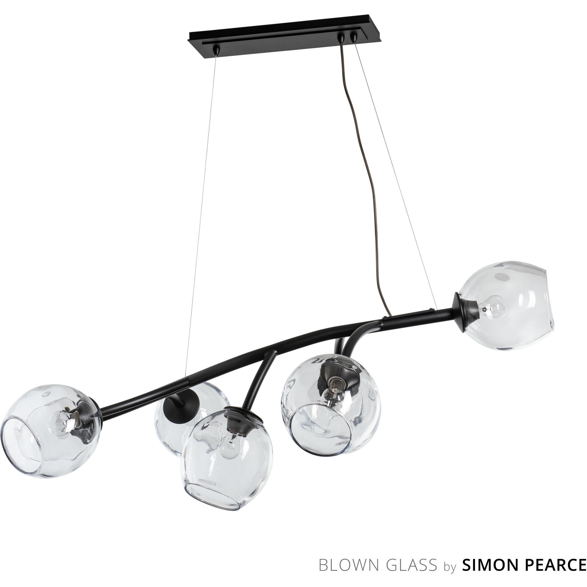 Vine 7 Light 49.3 inch Black Pendant Ceiling Light
