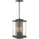 Kingston 4 Light 9.6 inch Coastal Dark Smoke and Translucent Soft Gold Outdoor Lantern in Coastal Dark Smoke/Translucent Soft Gold, Large