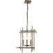 Tura 4 Light 16.9 inch Modern Brass Chandelier Ceiling Light, Small