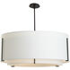 Exos Double Shade 3 Light 37.2 inch Oil Rubbed Bronze Large Scale Pendant Ceiling Light in Natural Anna