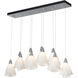 Mobius 10 Light 45.6 inch Sterling Pendant Ceiling Light, Rectangular