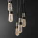 Link 5 Light 13 inch Oil Rubbed Bronze Pendant Ceiling Light in Clear Bubble, Standard