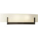 Axis 2 Light 17.3 inch Dark Smoke ADA Sconce Wall Light in Opal