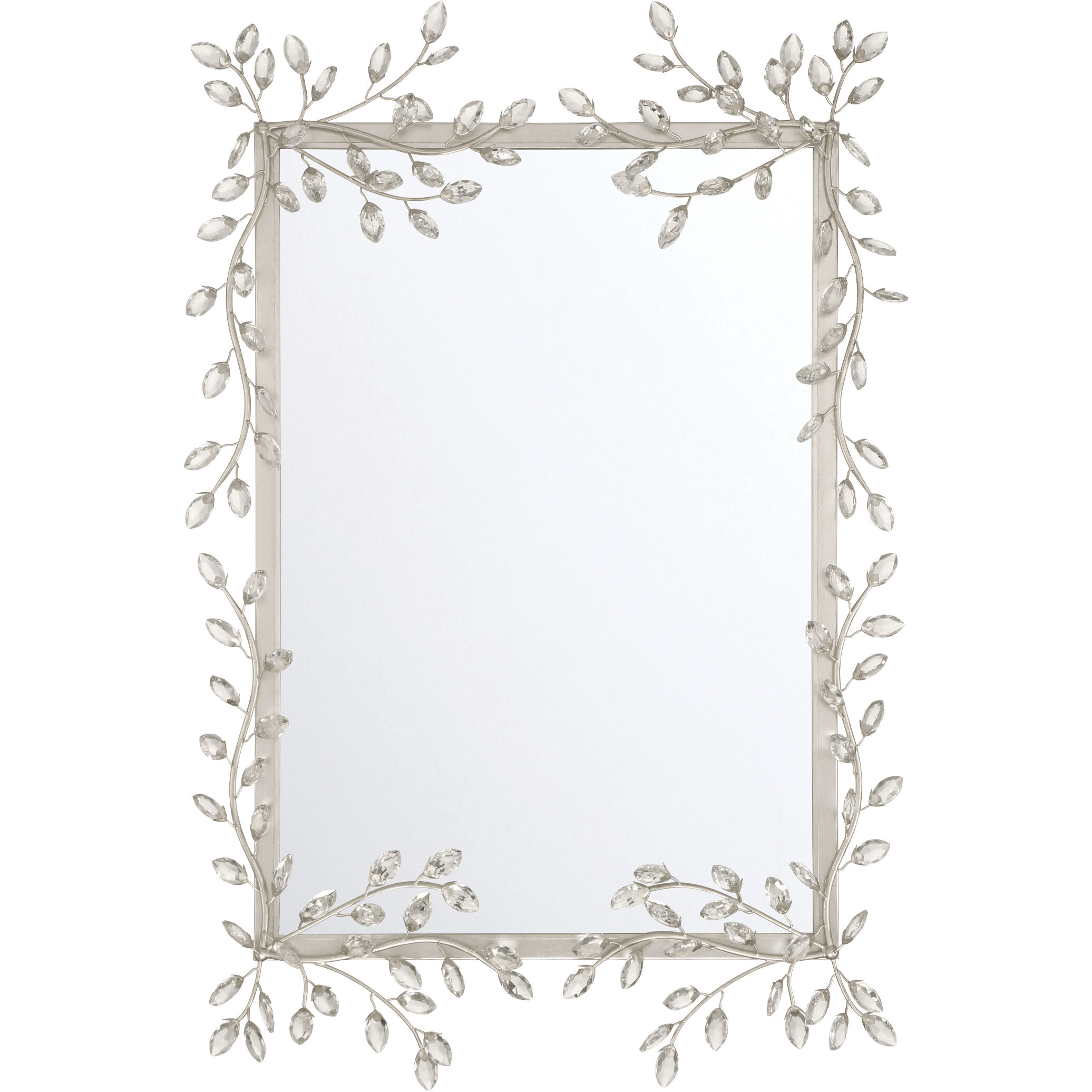 Forget-Me-Not 51 X 31.5 inch Clear/Silver Leaf Mirror