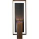 Shadow Box 1 Light 21.2 inch Coastal Bronze Outdoor Sconce, Large