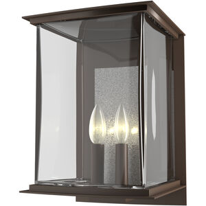 Kingston 2 Light 14.8 inch Coastal Bronze and Translucent Vintage Platinum Outdoor Sconce in Coastal Bronze/Translucent Vintage Platinum, Large