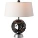 Pangea 27.3 inch 60 watt Ink and Sterling Table Lamp Portable Light