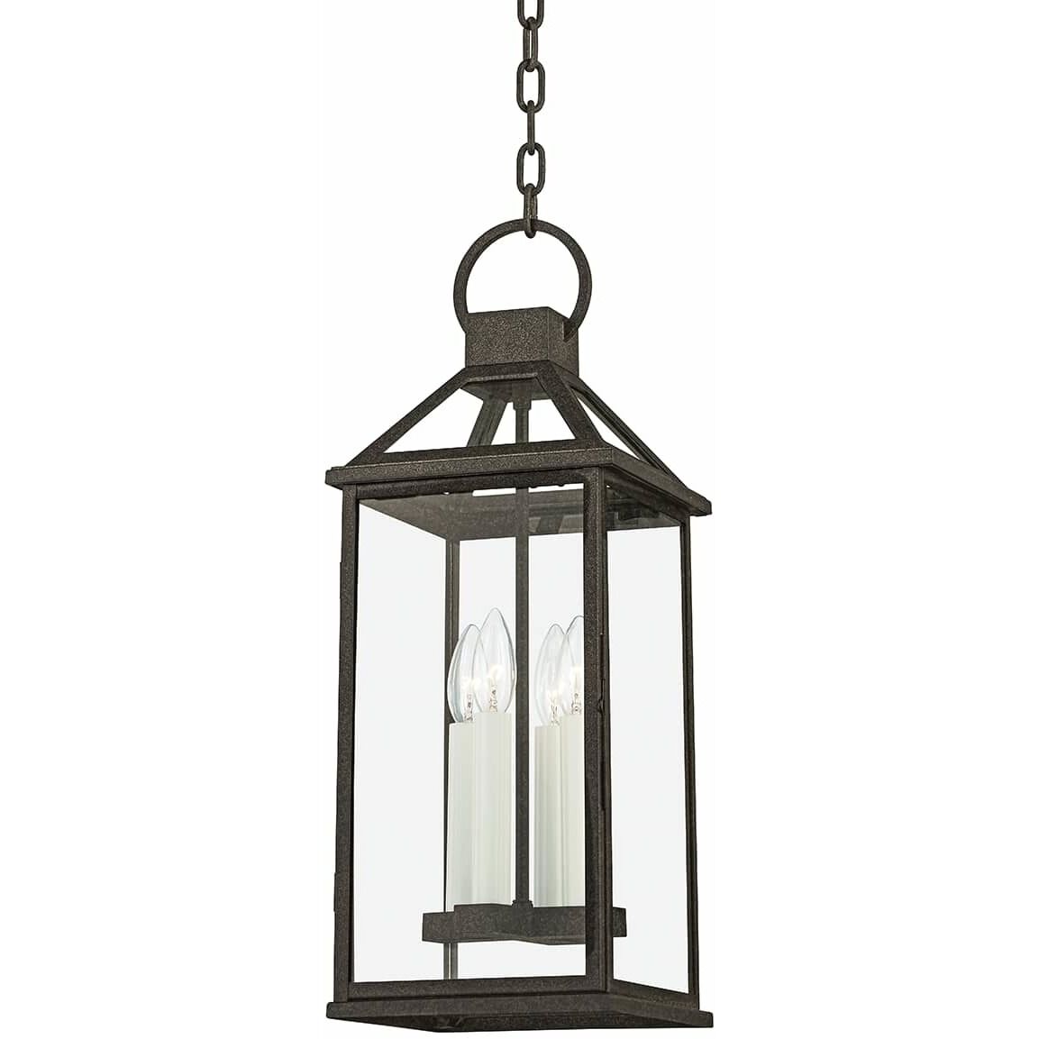 Sanders 4 Light 8.5 inch French Iron Outdoor Pendant
