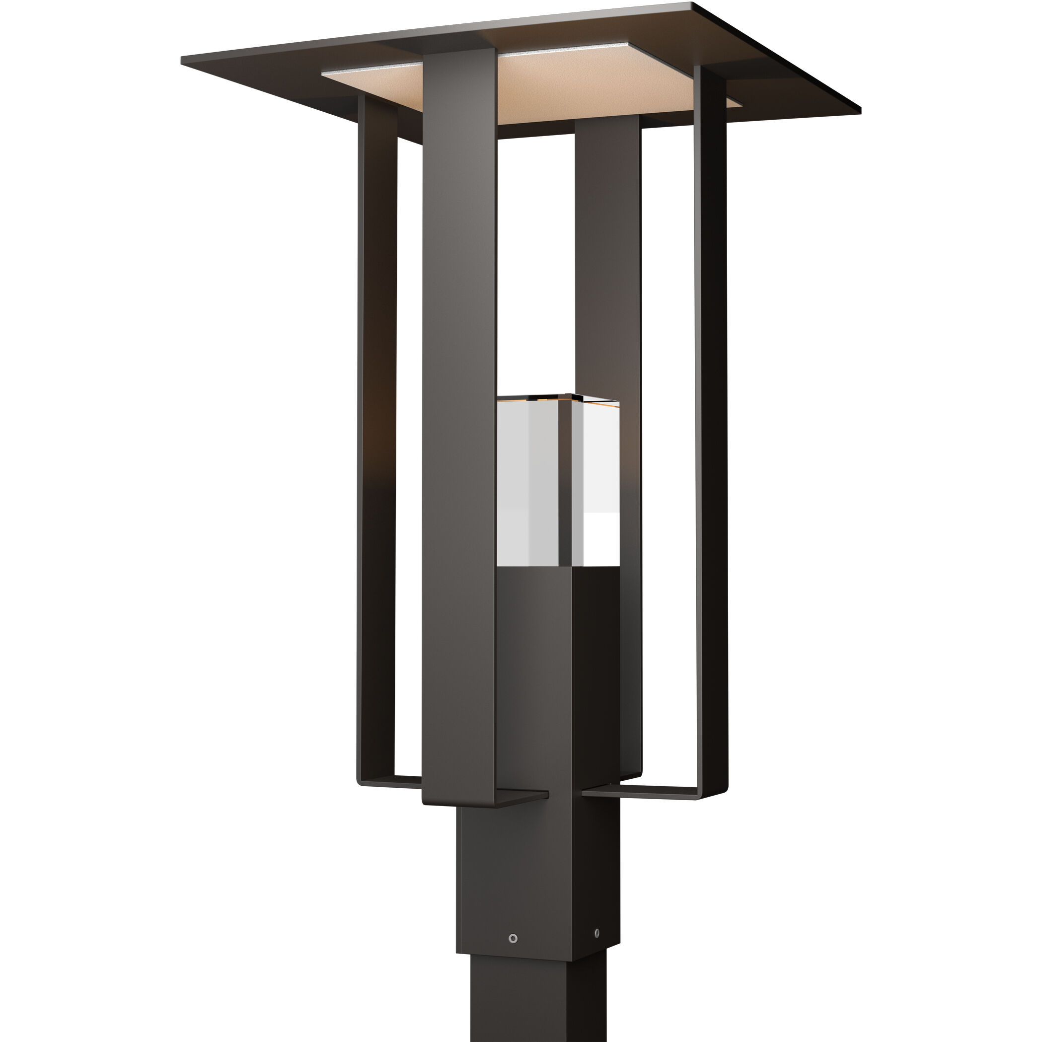 Shadow Box 1 Light 24.1 inch Coastal Oil Rubbed Bronze and Coastal Silver Outdoor Post Light