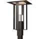 Shadow Box 1 Light 24.1 inch Coastal Oil Rubbed Bronze and Coastal Silver Outdoor Post Light