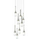 Link 9 Light 20.5 inch Sterling Pendant Ceiling Light, Long