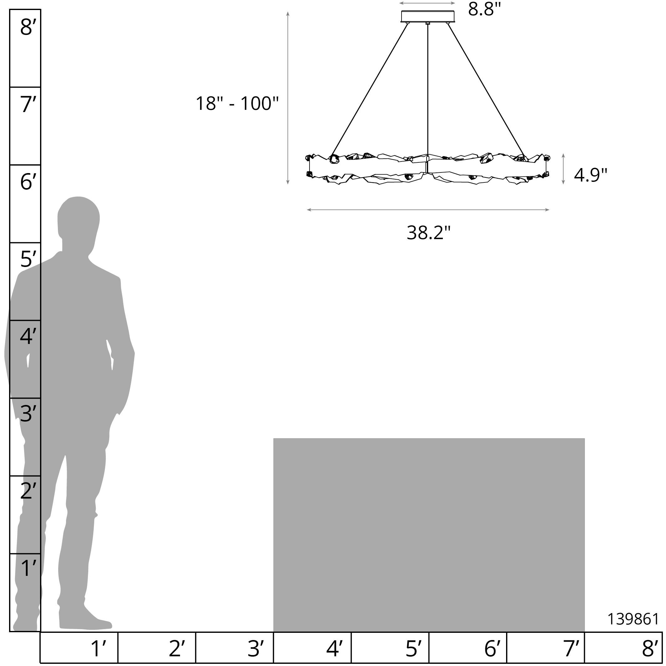 Trove LED 38.2 inch White Circular Pendant Ceiling Light