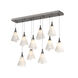 Mobius 10 Light 45.6 inch Oil Rubbed Bronze Pendant Ceiling Light, Standard