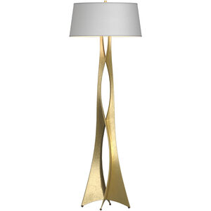 Moreau 62.6 inch 150 watt Modern Brass Floor Lamp Portable Light in Natural Anna