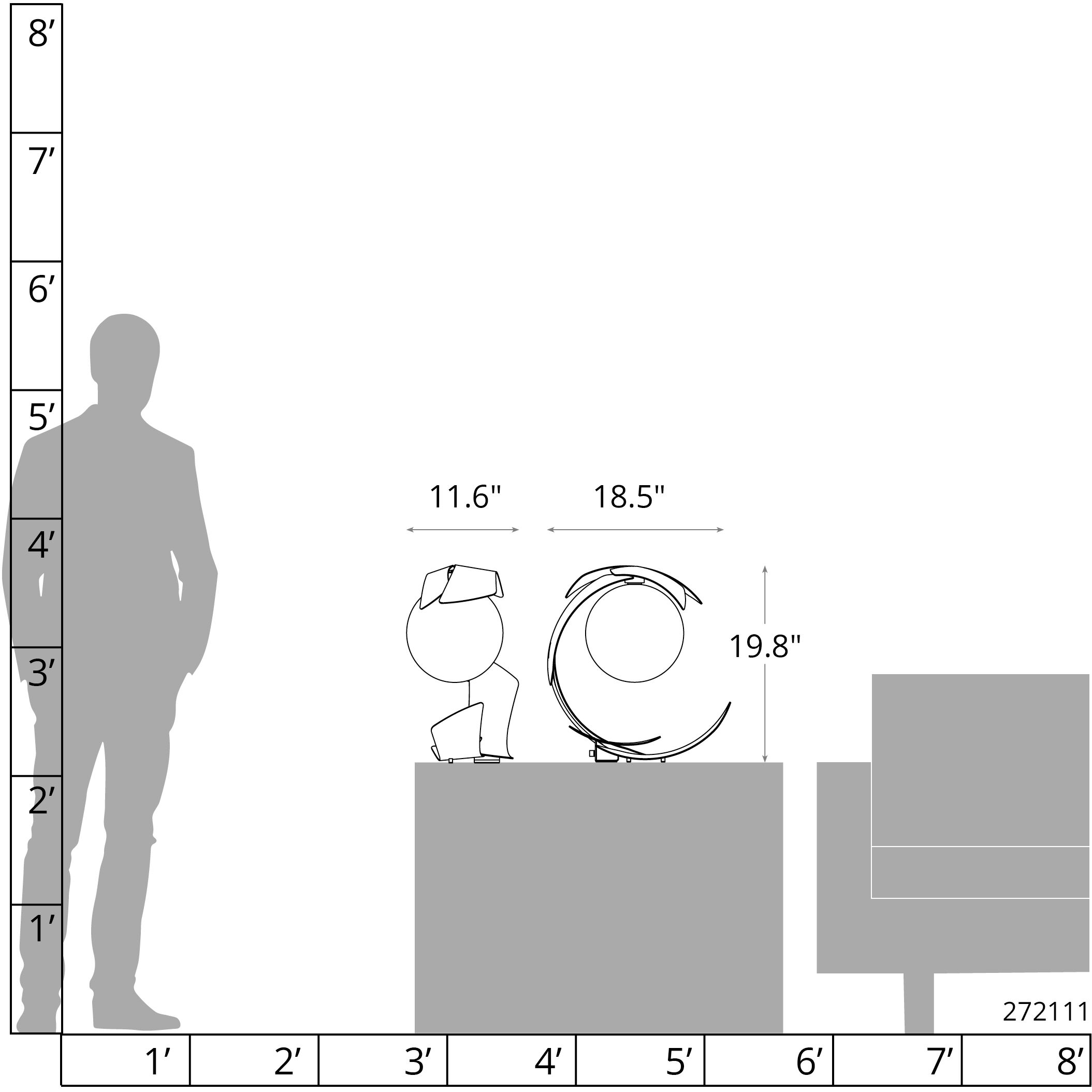 Crest 19.8 inch 5 watt White Table Lamp Portable Light