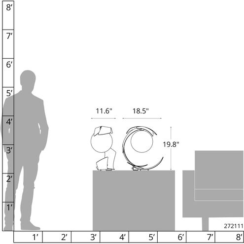 Crest 19.8 inch 5 watt White Table Lamp Portable Light