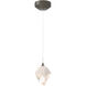 Chrysalis 1 Light 5.5 inch Dark Smoke Mini Pendant Ceiling Light in White Crystal, Small