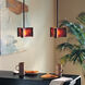 Exos Delta 1 Light 8 inch Black Mini Pendant Ceiling Light in Topaz