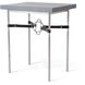 Equus 26.1 X 22 inch Sterling Side Table in Black Leather with Maple Grey, Grey Maple