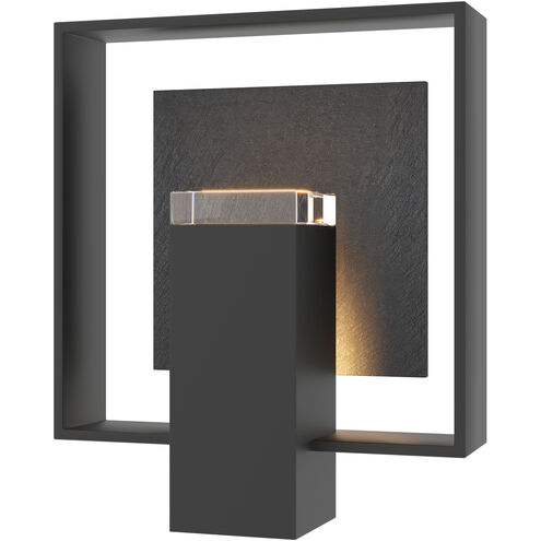 Shadow Box 1 Light 11.7 inch Coastal Black Outdoor Sconce, Medium