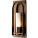 Triomphe 1 Light 16 inch Coastal Bronze Outdoor Sconce in Opal, Small