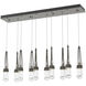 Link 10 Light 44.5 inch Dark Smoke Pendant Ceiling Light, Standard